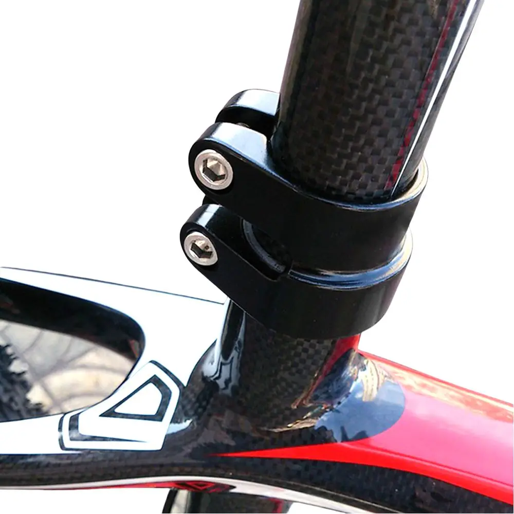 Aluminum Alloy Bicycle Seatpost Clamp Double Layer Quick Release Seat Tube Clamp Seat Tube Lock Up 31.8/34.9mm