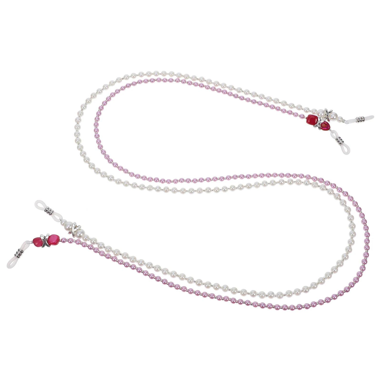 

2Pcs Beaded Non-slip Glasses Chain Eyeglass Cord Hanging Strap for Women Jewelry Compatible Various Eyeglasses Labor Protection