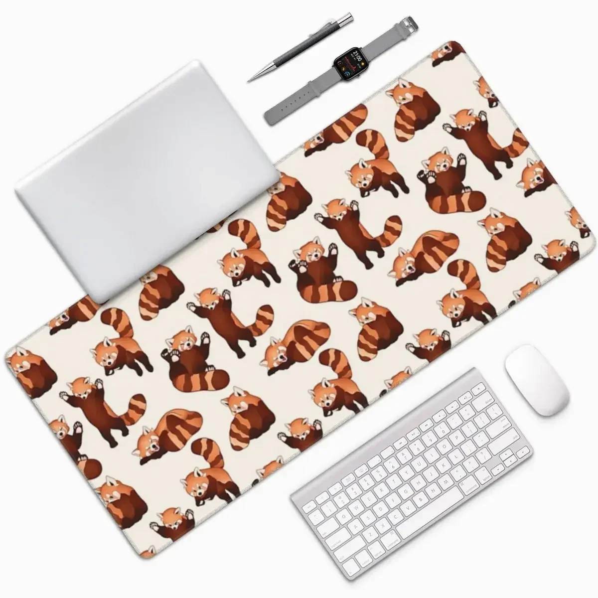 الباندا الحمراء نمط كبير ماوس الوسادة الكمبيوتر لوحة المفاتيح ماوس حصيرة الألعاب الكمبيوتر المحمول مكتب حصيرة مكتب الملحقات الجدول الحصير