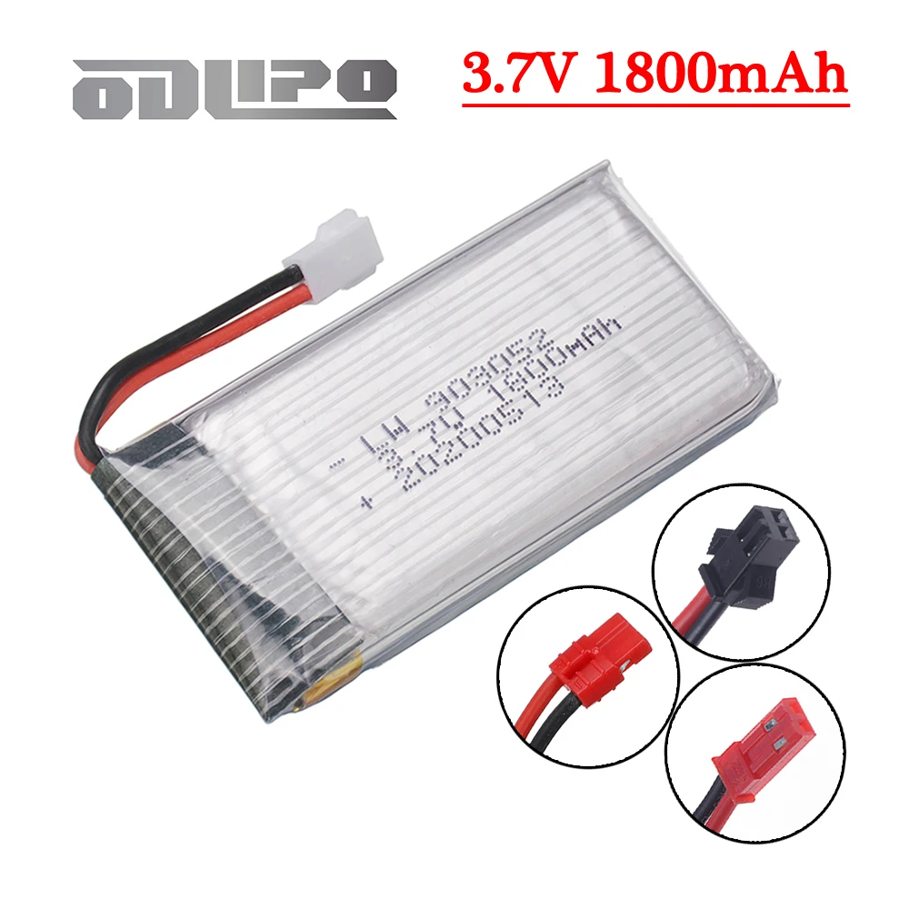 3.7V 1800mAh lipo Battery for KY601S SYMA X5 X5S X5C X5SC X5SH X5SW X5HW X5UW M18 H5P HQ898 H11D H11C 3.7V 1S battery for RC toy