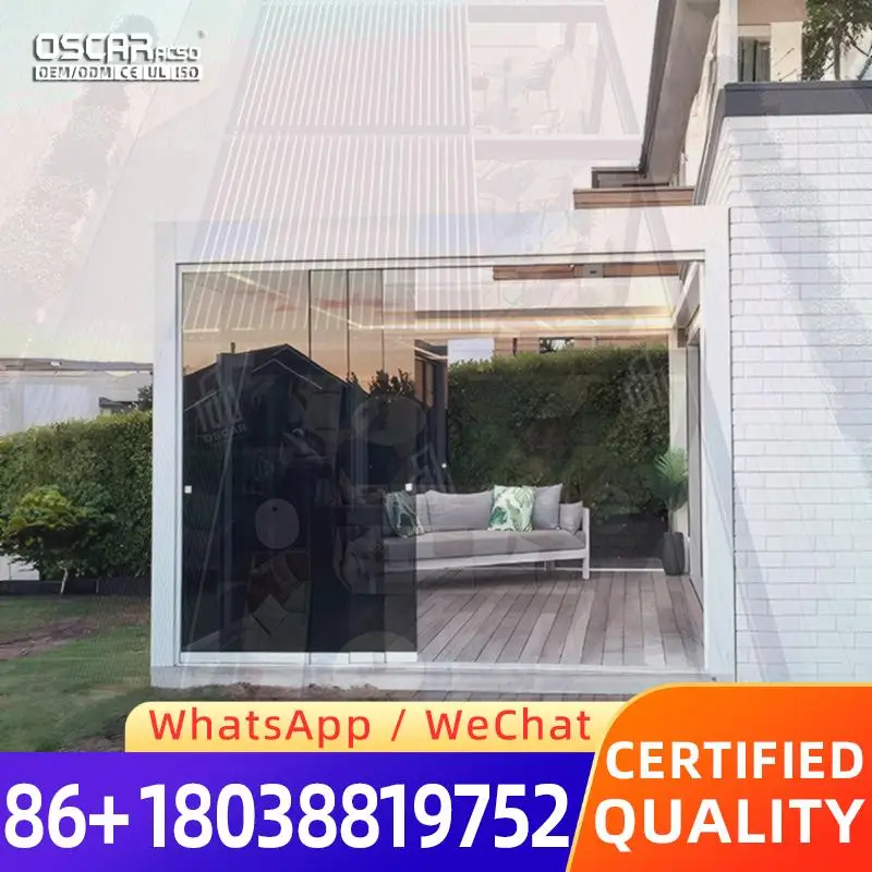 Retractable Opening Louver Roof Canopy Patio Rain proof Movable Aluminum Pergola for Garden Balcony Yard 4x6 pergola