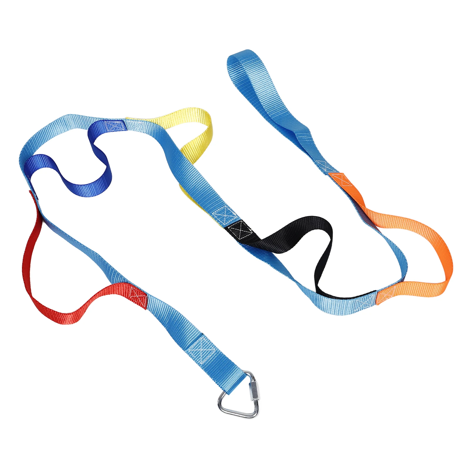 Bunte Band-Kletterseilleiter für Kinder, zum Spielen im Freien, einfach zu installieren, tragbare weiche Leiter, Kinderspielplatz, Fitnessstudio