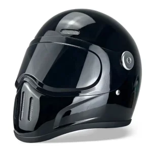 Factory Direct,Vintage Full Face Helmet with Visor - Fiberglass, 3C&DOT Certified