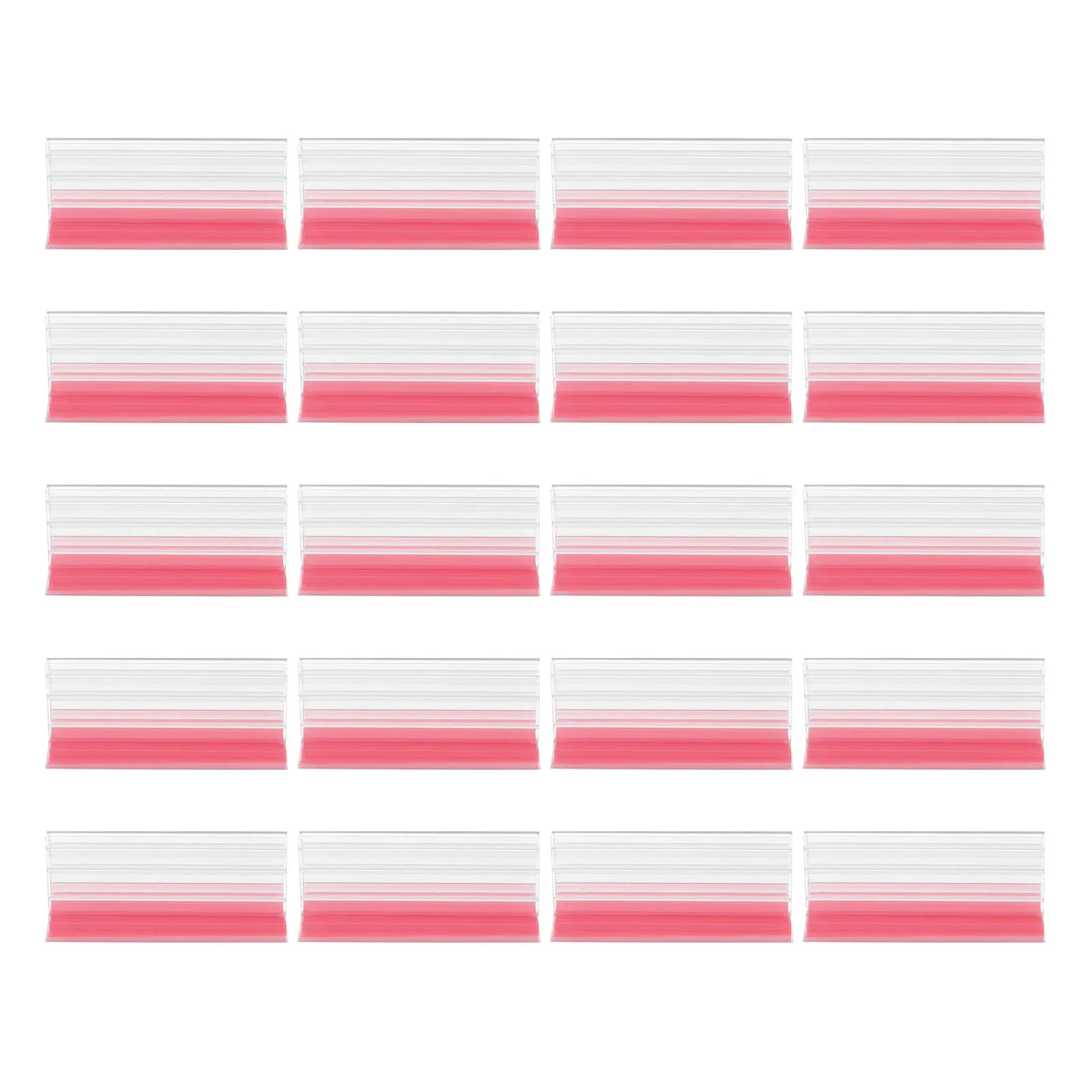 20 قطعة حامل الإعلان البلاستيكية حامل التسمية الشفافة لمتجر البيع بالتجزئة العطس الحرس كونترتوب تسجيل عرض الرف شارة السعر الرف #2