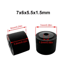 7x6x5.5x1.5mm Pinch Roller For Tape Drives Repeater Walkman Pressure Recorder Cassette Deck Audio Stereo Player Belt Wheel