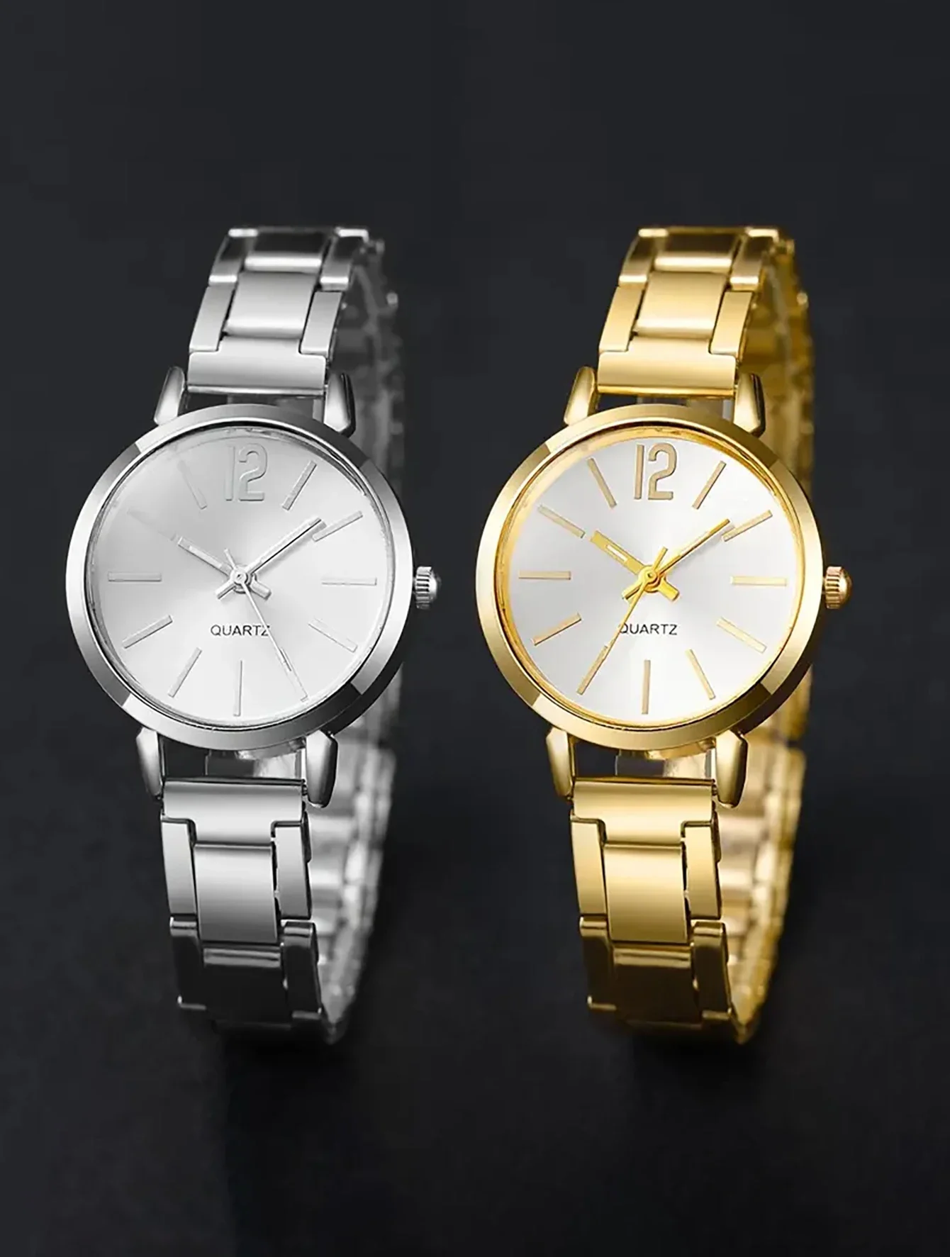 3PCS casual fashion Rhinestone alloy graduated ladies quartz watch set is the best choice for gifts