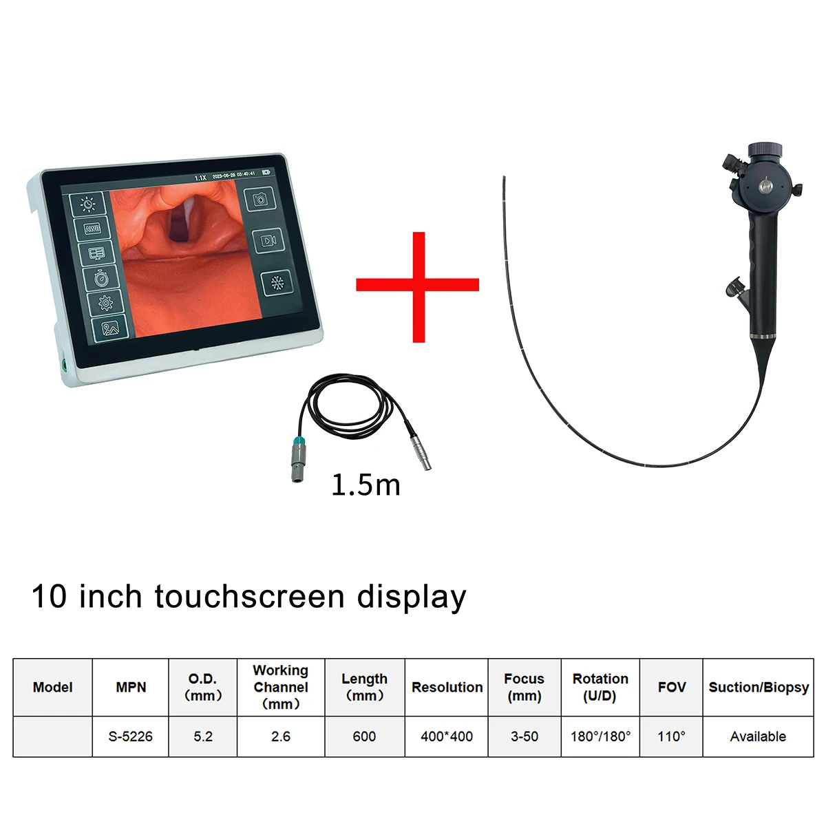 Aohua Flexible Video Laryngoscope Endoscope System Aohua Medical Endoscopy