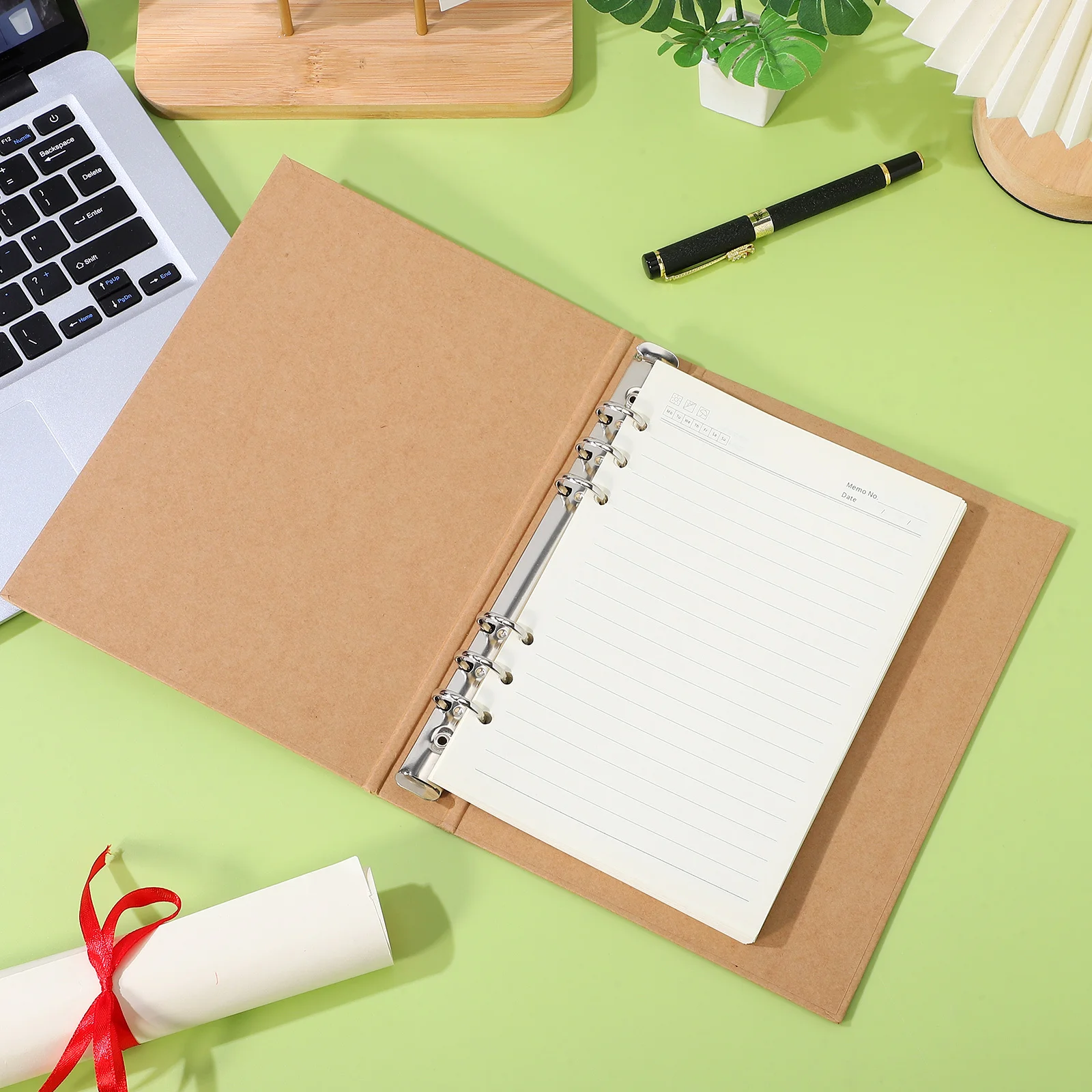 

Kraft Paper Folder Binder for Loose Leaf Notebook Covers Planner Shell Organizer Vintage Style Portable Notepad Case