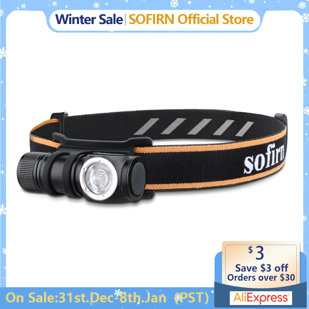 Sofirn HS10 USB C Rechargeable Mini 16340 Headlamp 1100lm LH351D 90CRI Angle Flashlight TIR Optics with Magnet Tail 2 Groups