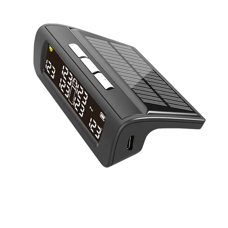 Solar Power Type Wireless Tpms Tire Pressure Monitoring System with 6 External Sensors