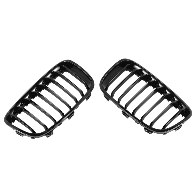 Bright Black Front Kidney Grill Grille For Bmw F20 F21 1 Series 2011-2014