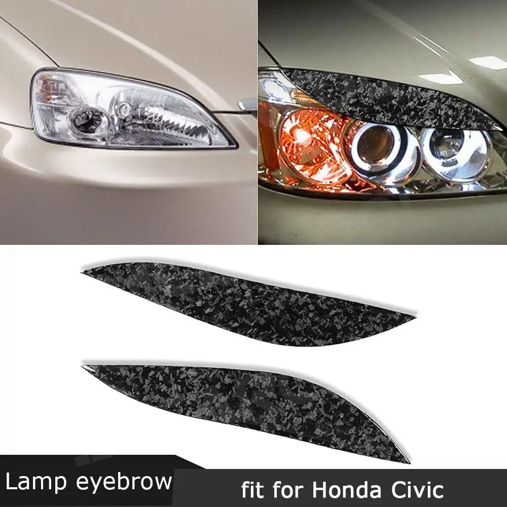 

JMCARCOOL веки переднего бампера для Honda Civic 2001-2003, чехлы для фар из кованого углеродного волокна, Стайлинг автомобиля