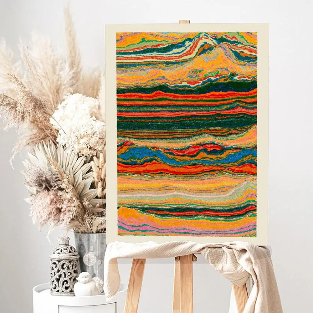 ملصق قماشي مقاوم للماء عالي الدقة من ART Meridian بواسطة رسم الخط: ديكور جدران جمالي للمنزل والبار والمزيد #6