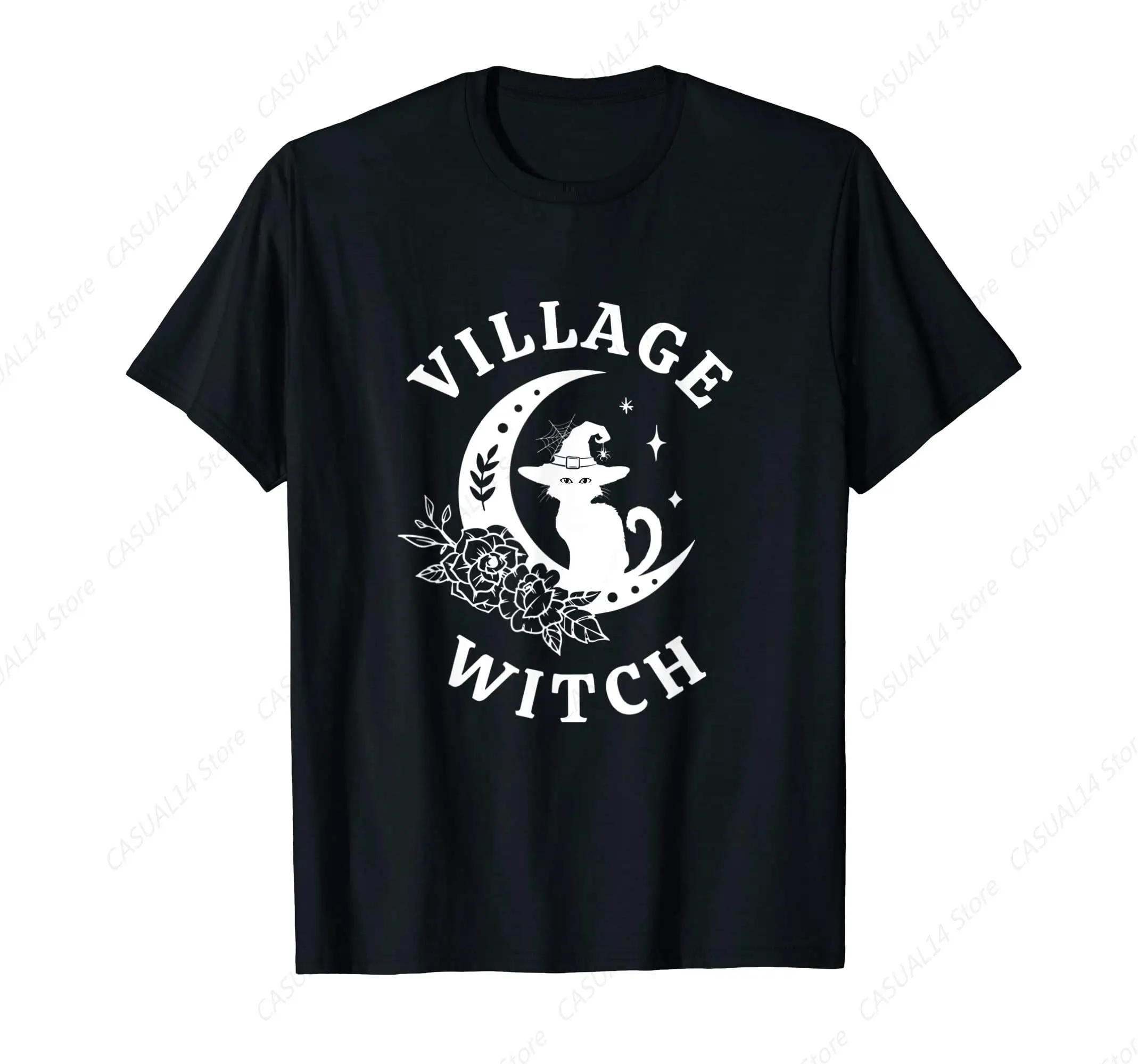 

Spooky Cat Village Witch Outfit For Halloween T-Shirt