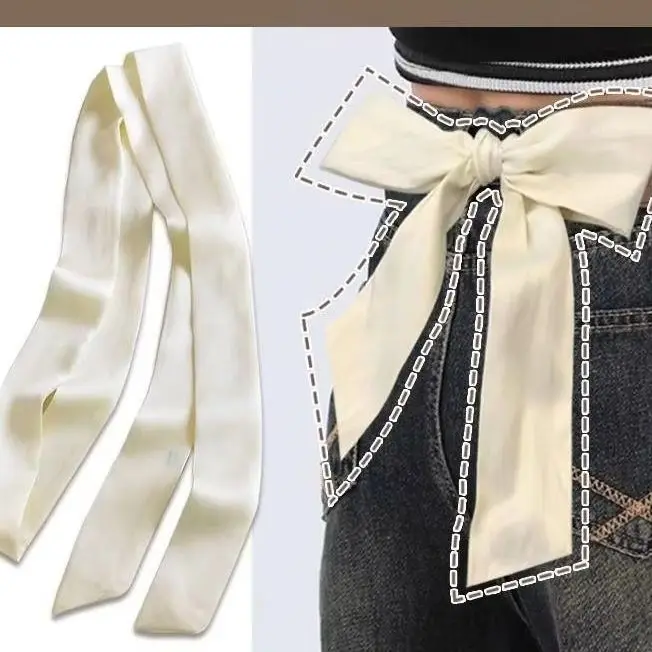 Mode Einfarbig Extra Lange Breite Band Gürtel Rock Jeans Gürtel Brautjungfer Kleid Braut Hochzeit Kleid Dekor