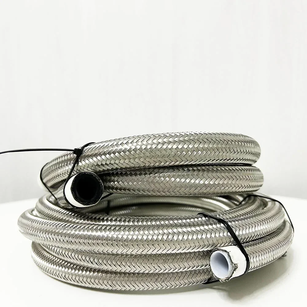 AN3 ~ AN20 1M 3M 5M 10M خرطوم الوقود CPE/PTFE خط زيت مطاطي الفولاذ المقاوم للصدأ/النايلون خرطوم سباق مضفر لتعديل السيارة