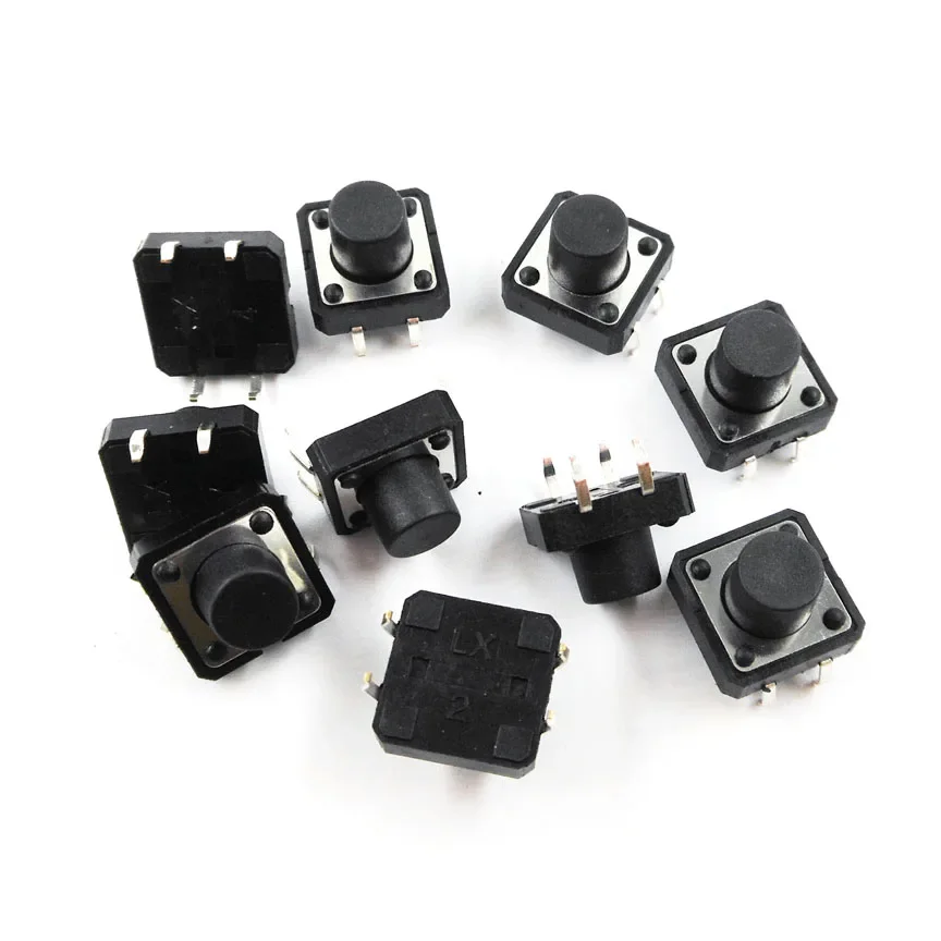 12*12*8.5MM Switch 4-pin Copper Foot Push Button Switch 12x12x8.5 Mm 500000 Times Life 10pcs/lot