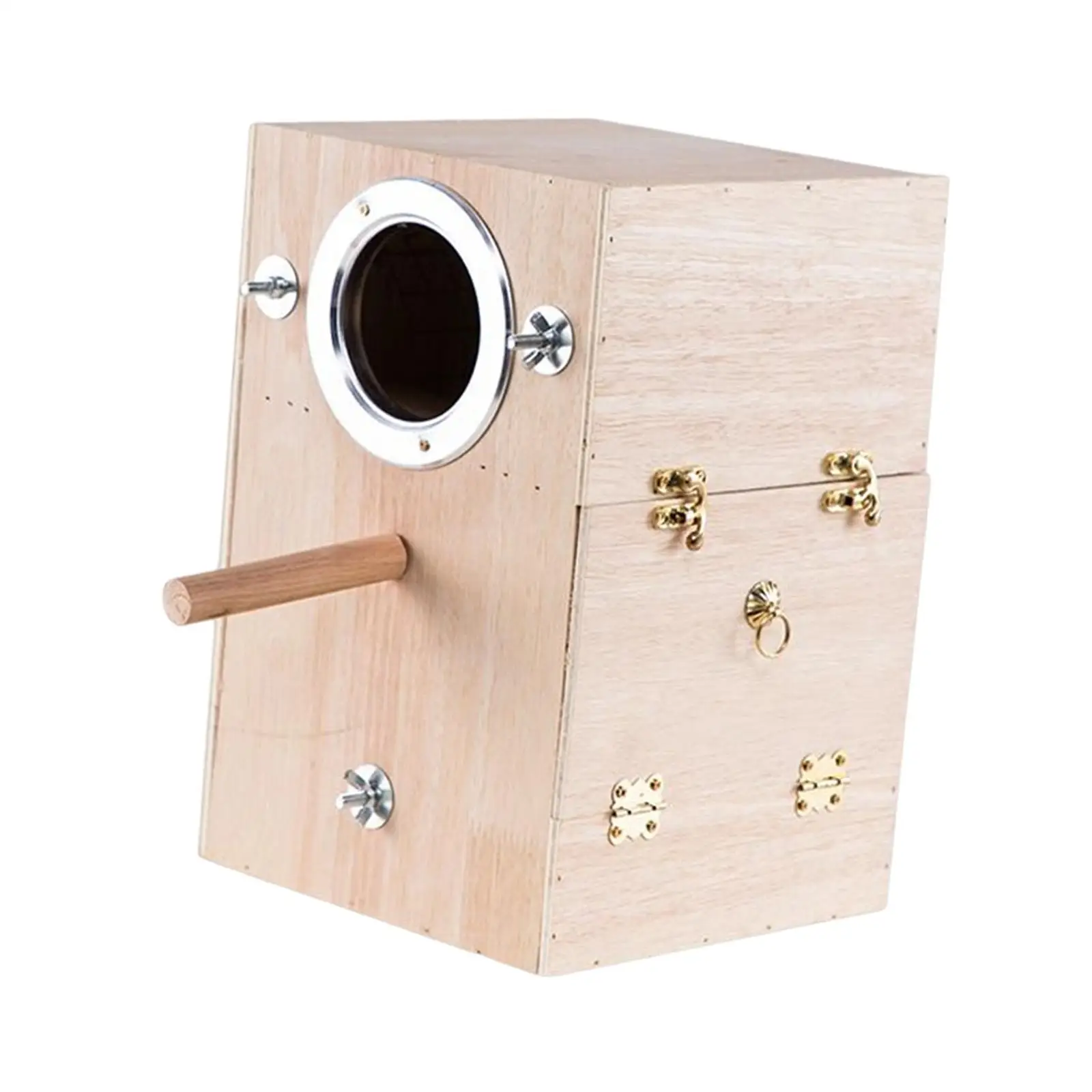 Pet Parrot Breeding Box Parakeet Nesting Box Birdhouse Cage Mating Box Wood Hatching for Canary Budgie Garden Outdoor