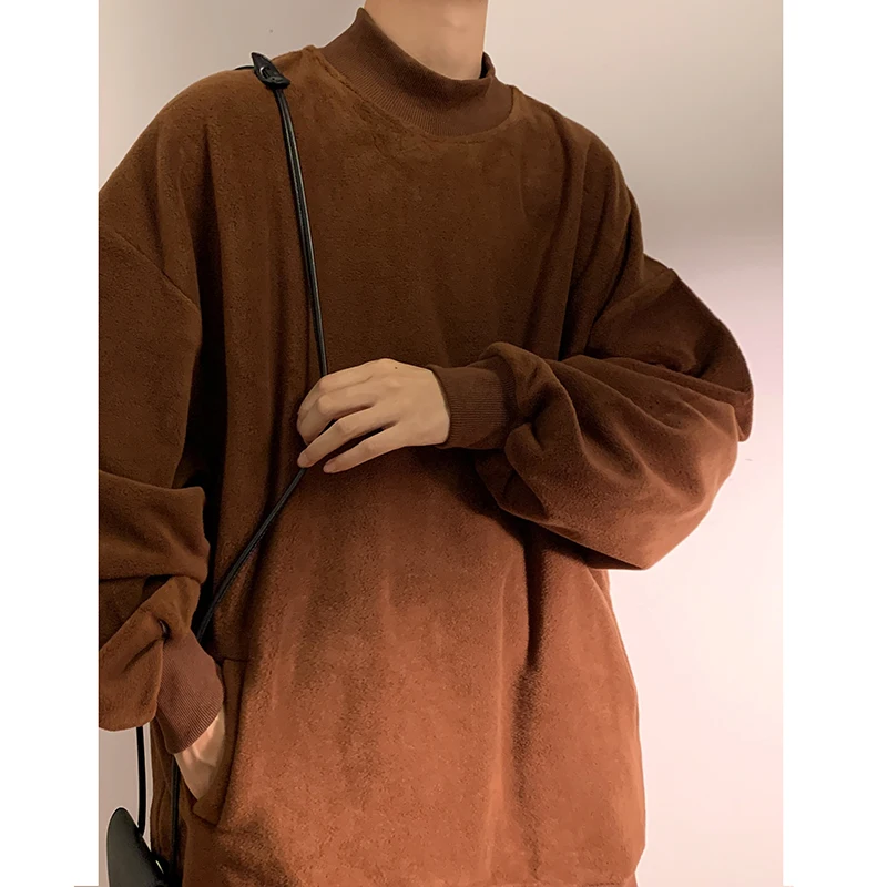 

Утепленная двусторонняя флисовая толстовка для мужчин, зимняя теплая кофта, модная внутренняя одежда, повседневная свободная молодежная модель