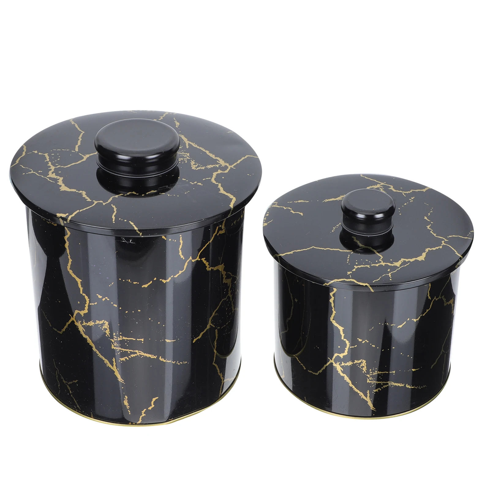

2pcs Festival Tinplate Candy Jar Nordic Style Decorative Biscuits Container Storage Box Gift Tea Can Jewelry Holder Party Favor