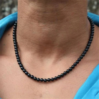 French Vintage Black Pearl Necklace For Women Simple Acrylic Beads Choker Fashion Jewelry Accessories Dropshipping Gift