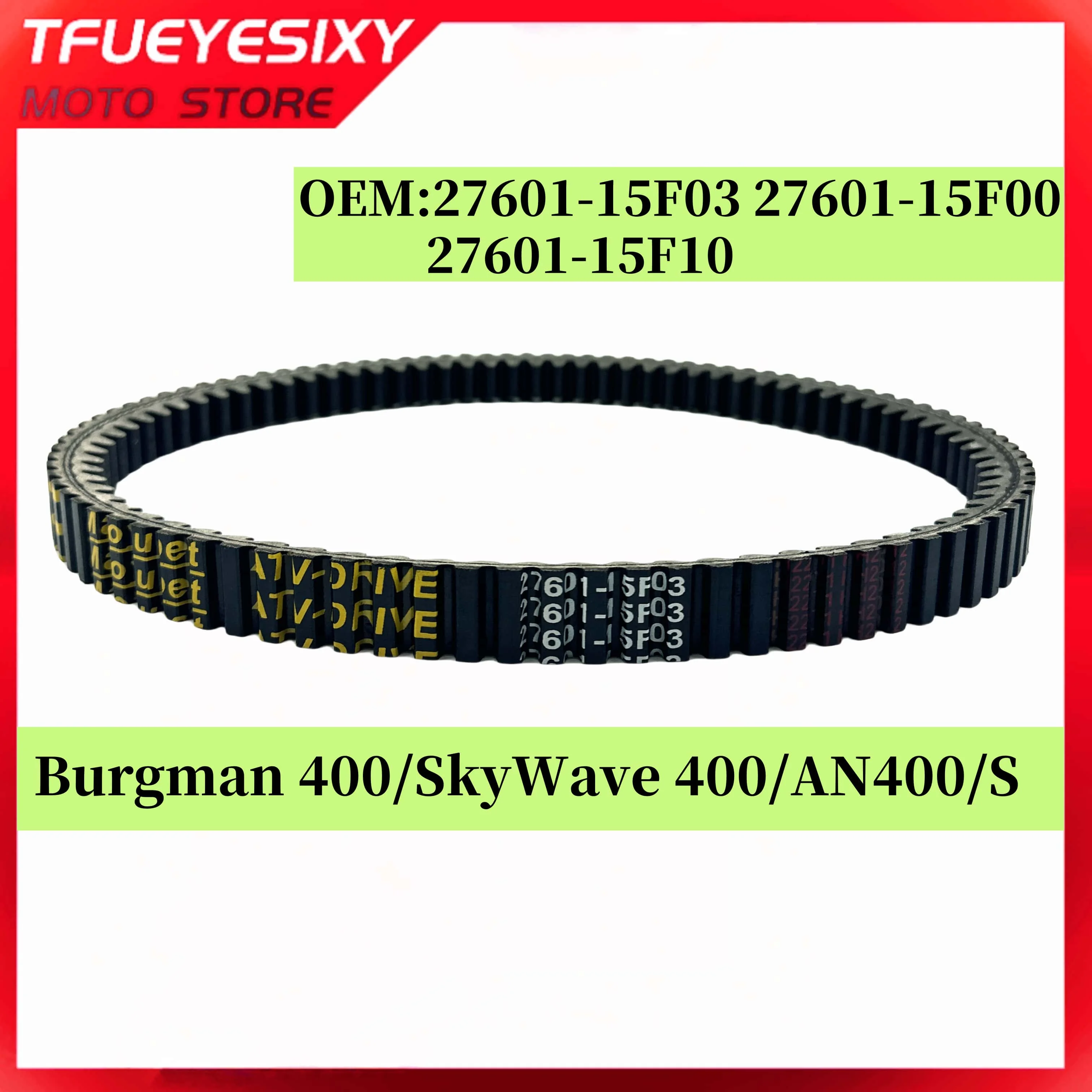 TFUEYESIXY Drive Belt For Suzuki AN400 Burgman 400 Skywave 400 1999-2002 BELT 27601-15F03 Drive Belt