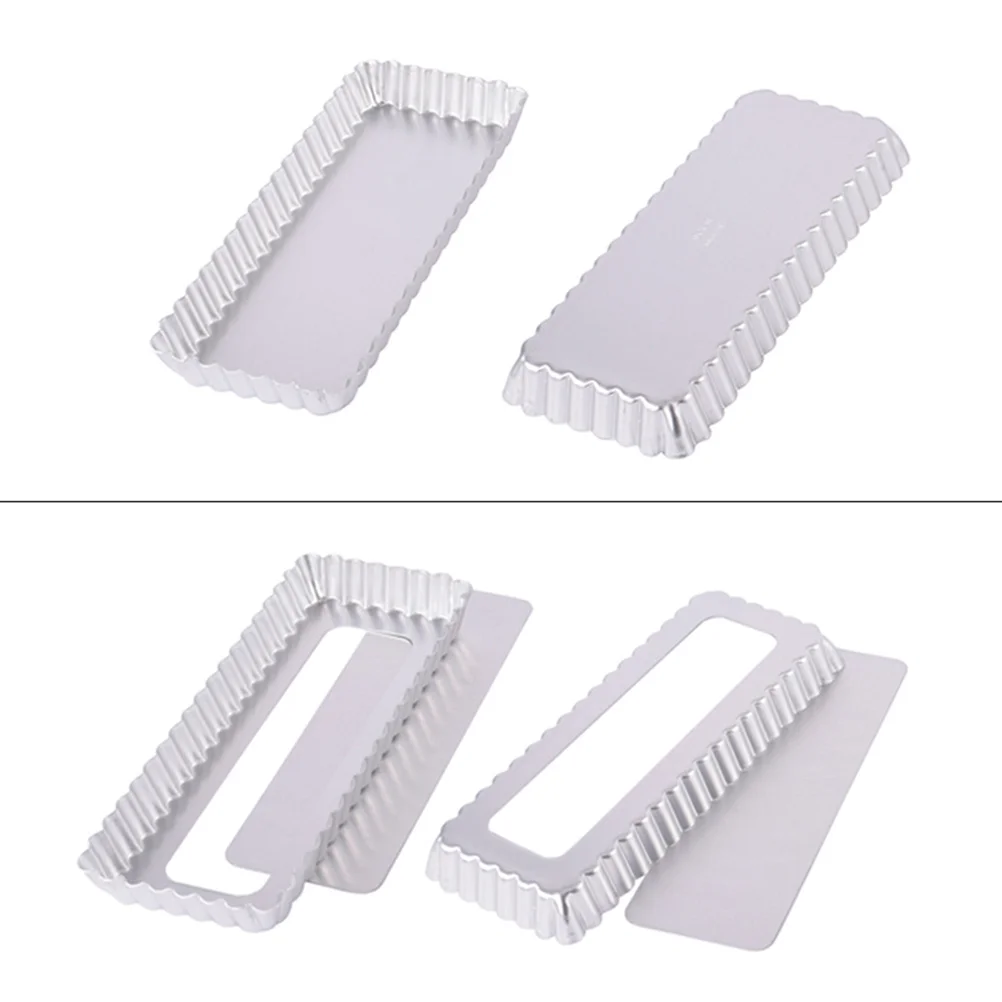 

1pc Long Rectangle Pie Pan Aluminum Alloy Non-Stick Baking Mold For Toast Bread Cake Heavy Duty Bakeware Baking Supplies