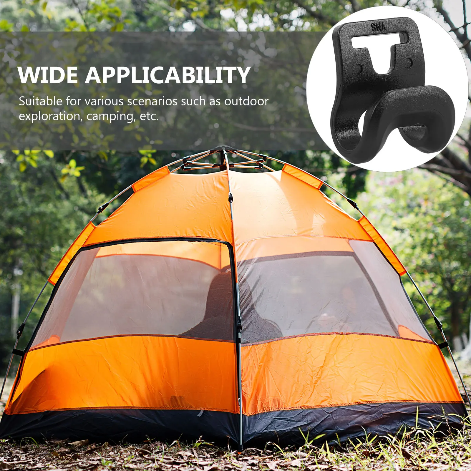 10 قطعة خطافات خيمة بلاستيكية خفيفة الوزن لمعدات التخييم في الهواء الطلق سهلة التركيب موصلات عمود الخيمة ملحقات المخيم