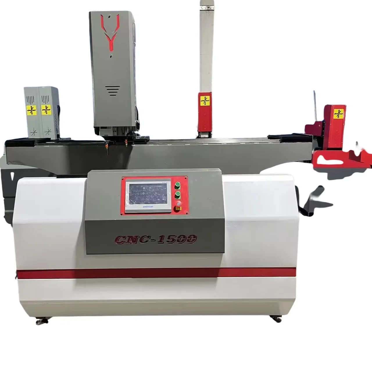 Ouxin CNC 3-Axis Aluminum Profile Drilling Milling Machine for Window Door PVC UPVC 4kW Industrial Processing