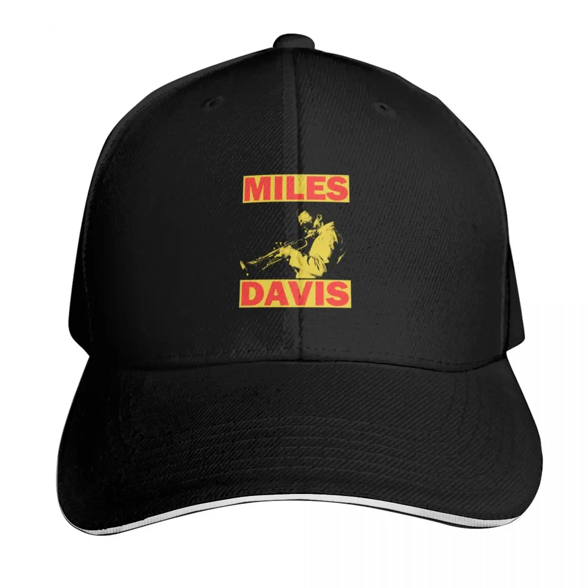 Miles Davis Colorized Jazz Music Baseball Cap Snapback Flat Bill Strapback Dad Hat Six Panel Structured Crown