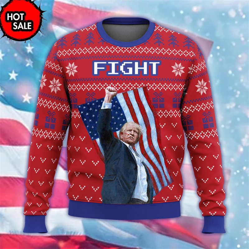 Trump Was Right About Everything Donald Trump Supporter Ugly Sweater USA Patriotic Unisex Sweater Pullover Christmas Sweatshirt