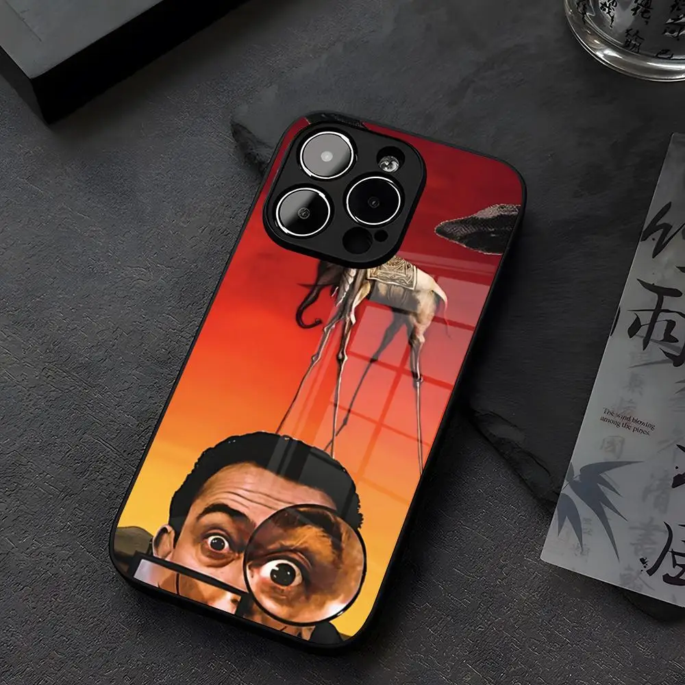 Salvador art D-Dali Phone Case Tempered Glass For iPhone 14 13 16 12 15 11 Pro XS Max Plus Mini SE2020 Coque