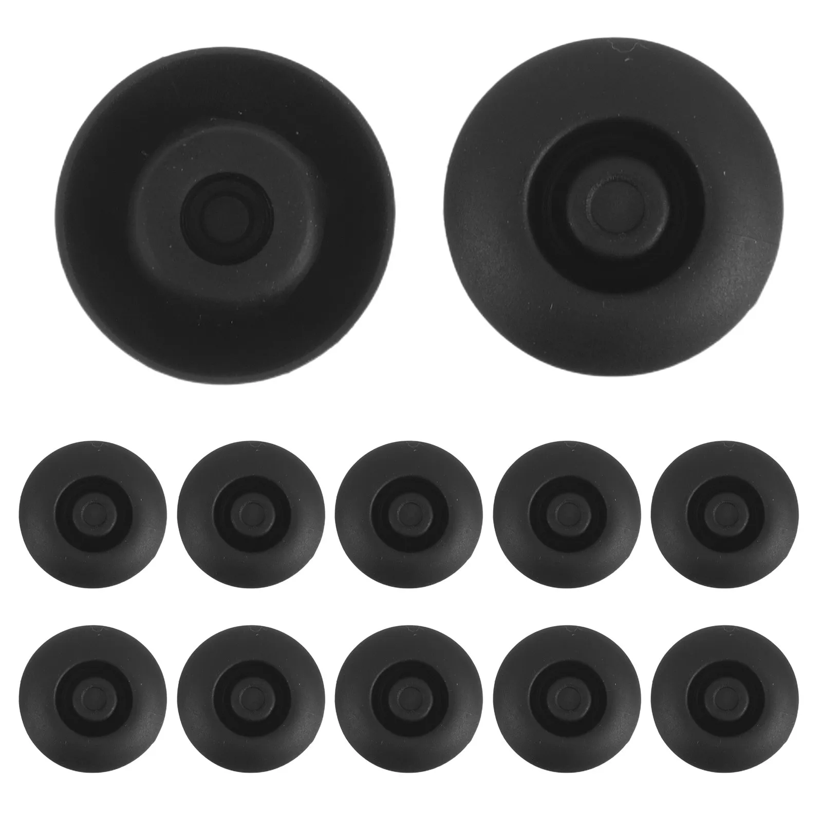 24Pcs Rubber Hole Plug Cover Black Watertight Dustproof Round Rubber Stopper for Car Doors Side Skirts Trailer Cap Plugs