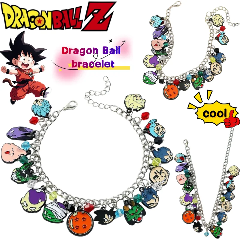 

New Dragon Ball Son Goku Vegeta Kakarotte Mr. Buu Bracelet Creative High-Style Cartoon Print Unisex All-Match DIY Alloy Bangle