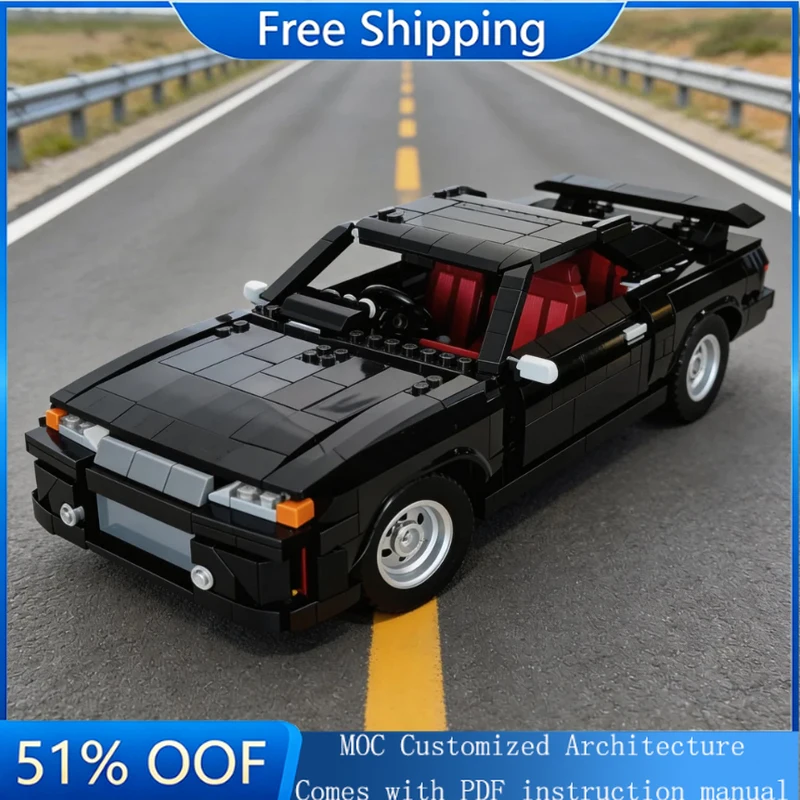 

Набор для сборки модели спортивного автомобиля City Track R32 Black Cool Speedy (1138 деталей), конструктор MOC, подарок на Рождество для детей, DIY-набор