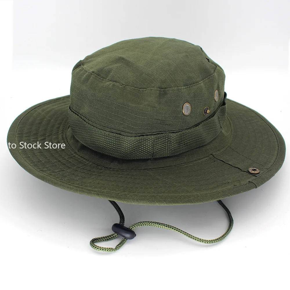 New Bucket Hats Outdoor Jungle Camouflage Bob Camo Bonnie Hat Fishing Camping Barbecue Cotton Mountain Climbing Hat