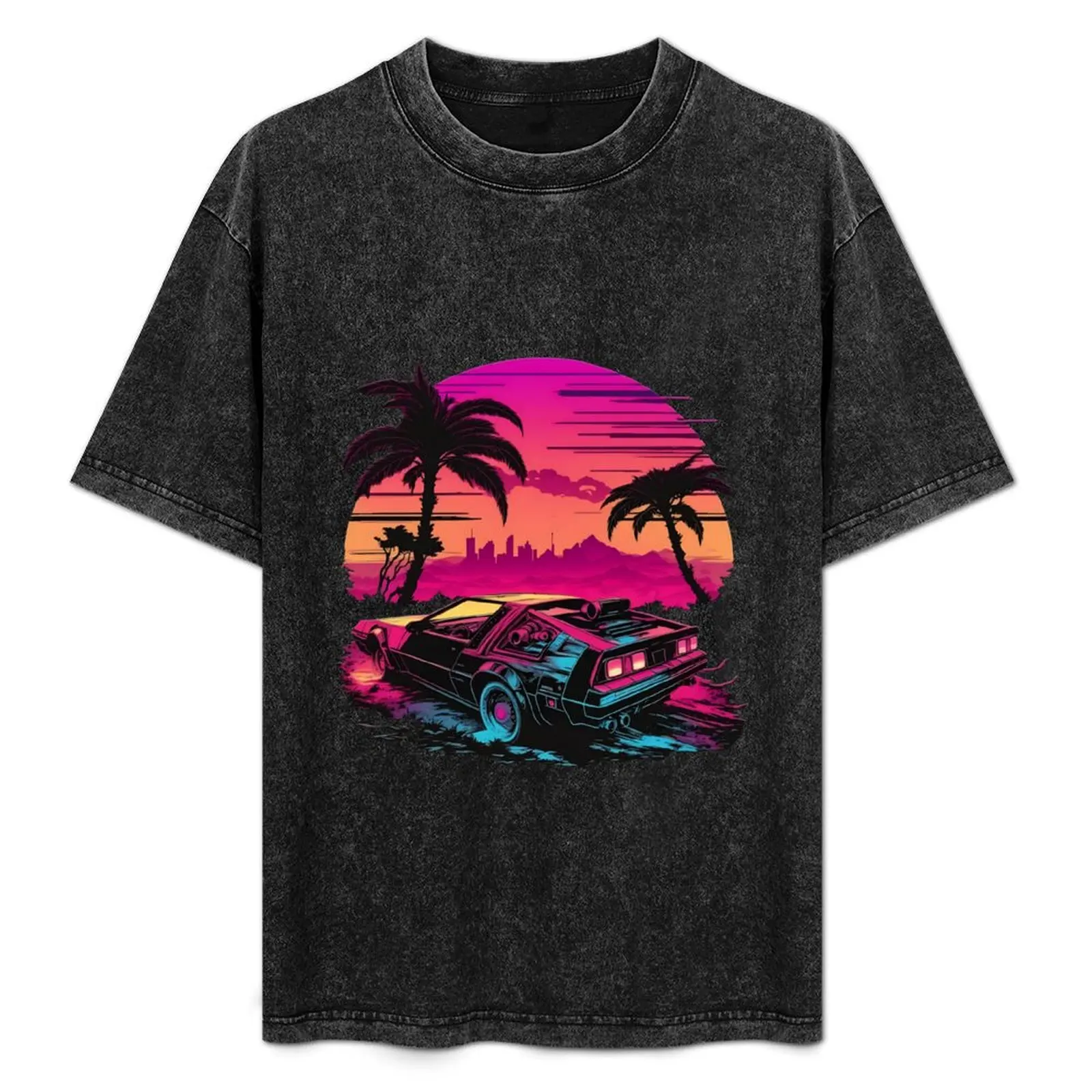 

Landscape Synthwave T-Shirt designer shirts hippie clothes tops anime Men's t shirts