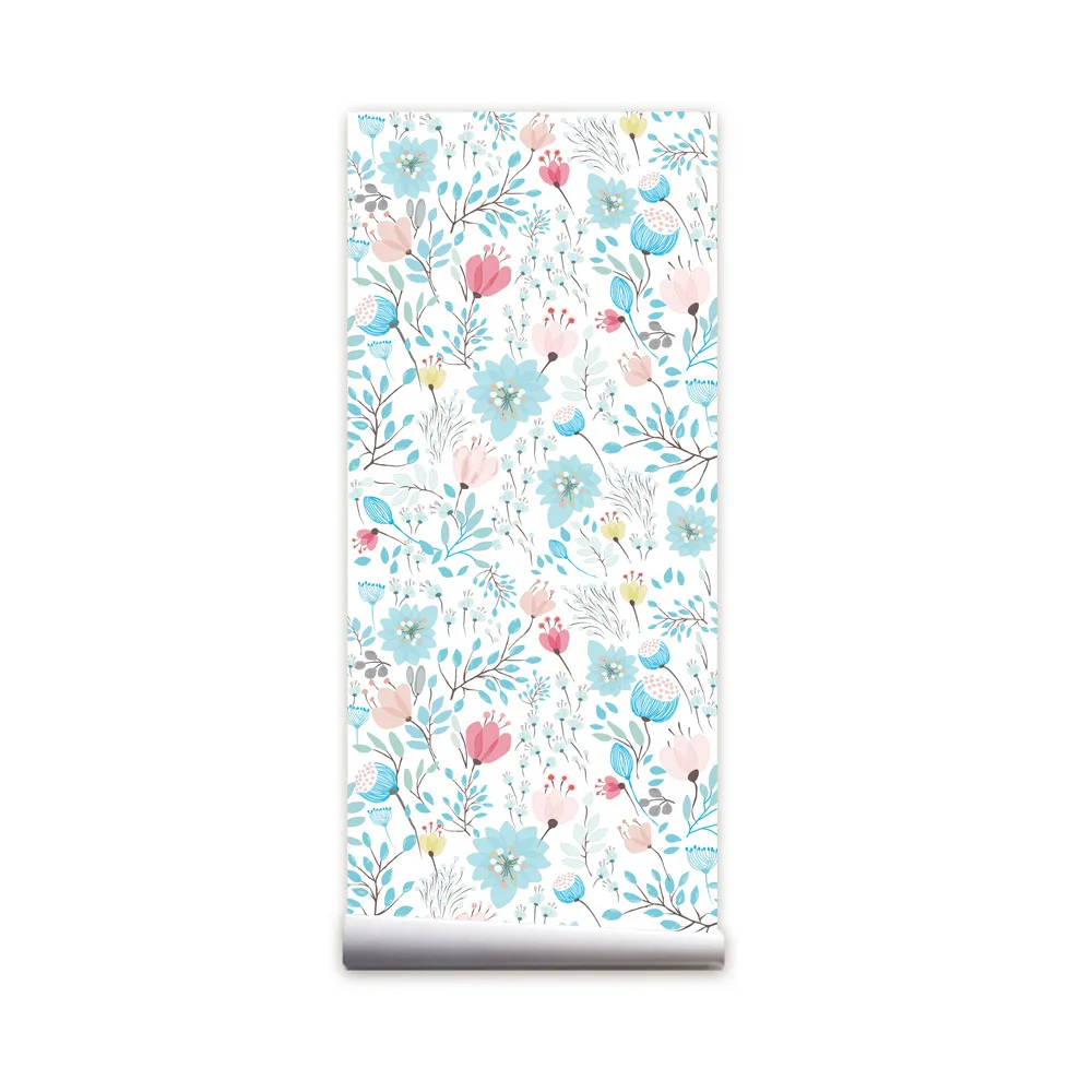 

Fresh Floral Peel and Stick Wallpaper Wildflowers Removable Wallpaper Self Adhesive Botanical Contact Paper for Cabinets