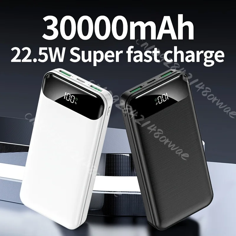 30000mAH Super Fast Charging Portable Power Bank High Capacity Spare Battery for Iphone 16 Samsung Huawei Charger Spare Battery