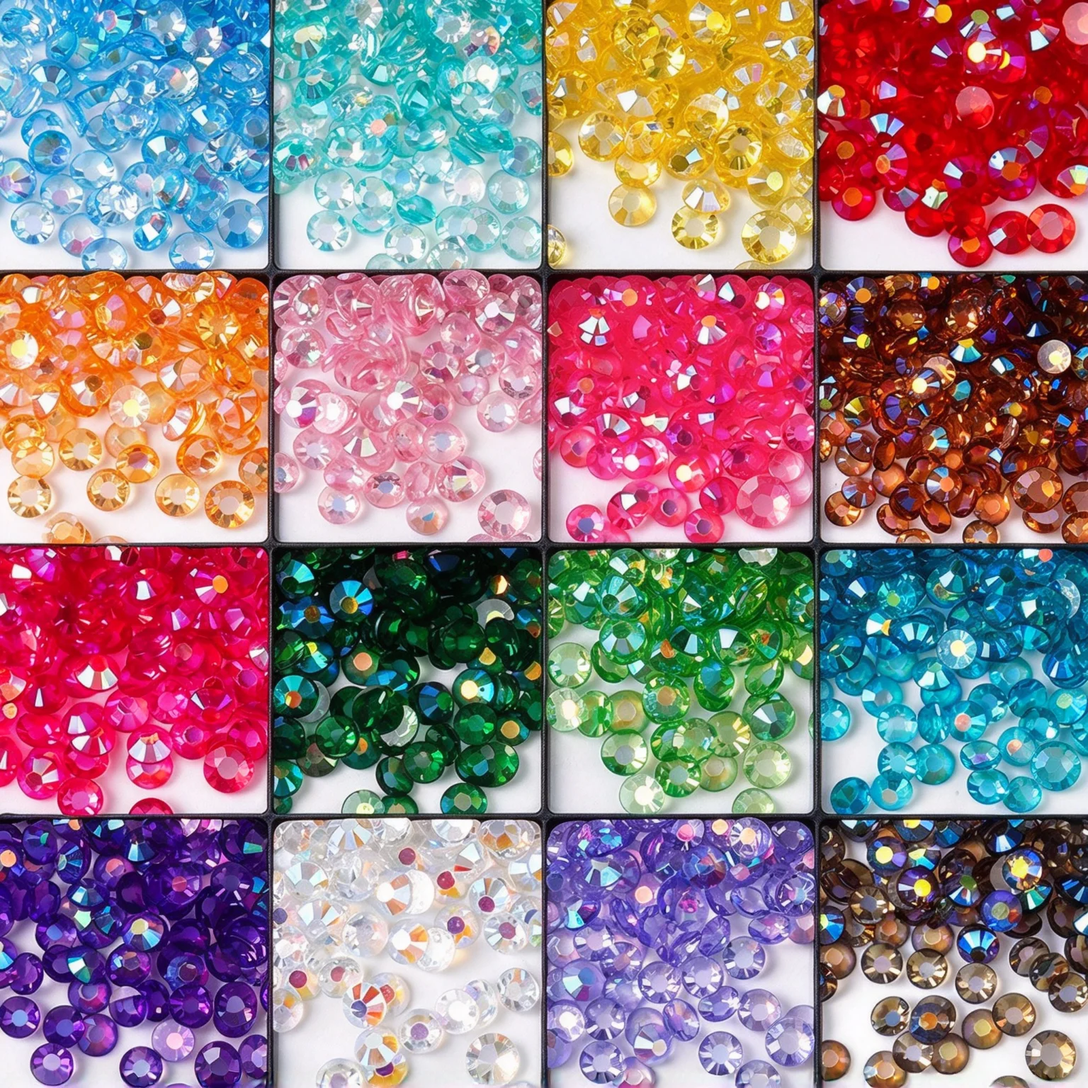 2-6mm transparent Jelly AB Resin Non Hot Fix Rhinestones Flat Back Plastic Crystals Strass Glitters Big Package Stones