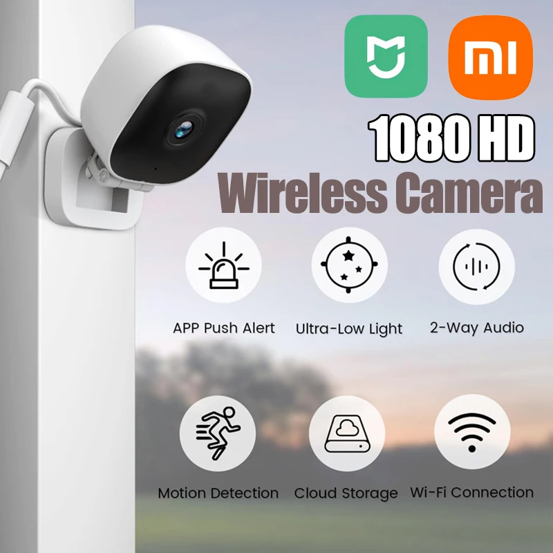 Xiaomi caméra sans fil haute définition grand angle surveillance intérieure application à distance Mobile détection de mouvement caméra de stockage en nuage