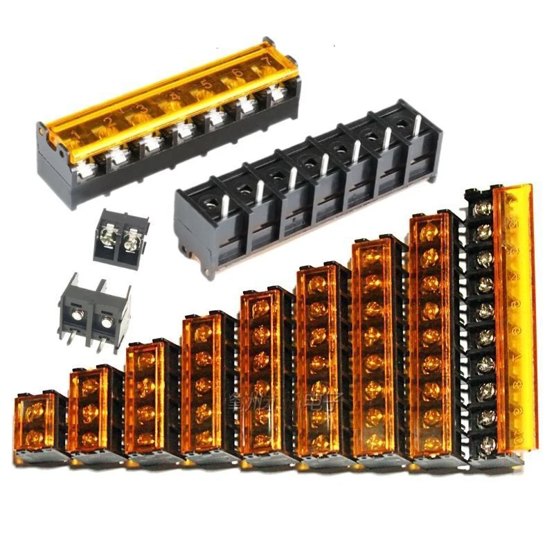 5Pcs/Lot HB9500 2P 3P 4P 5P 6P 7P 8P 9P 10P PCB Screw Terminal Block Connector HB-9500 300V 30A Lid Barrier Terminal 9.5MM Pitch