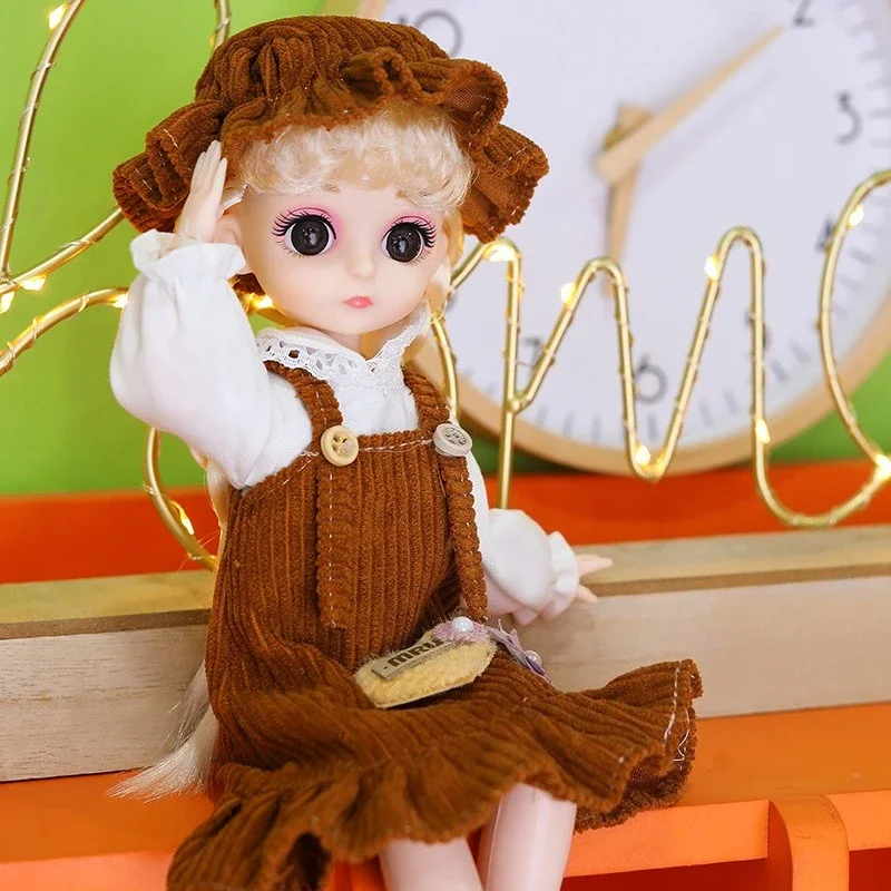 30cm 1/6 BJD Doll Princess Doll Dress Up Kids Toy with Clothes Shoes Movable 20 Joints Cute Sweet Face Child Girl Birthday Gift