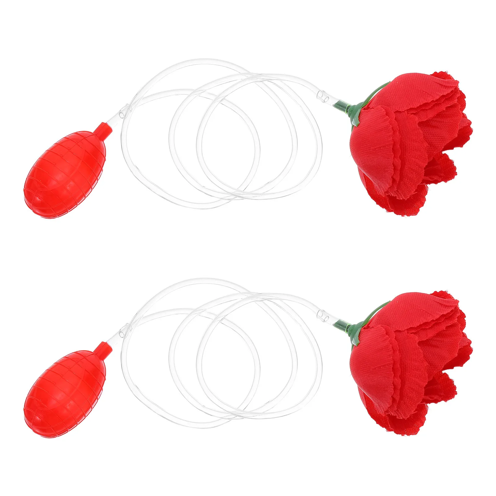 2 pçs introduzindo spray vermelho rosa piada adereços água esguicho flor para abril tolos brincadeira jogos de casamento humor acessórios festa engraçada