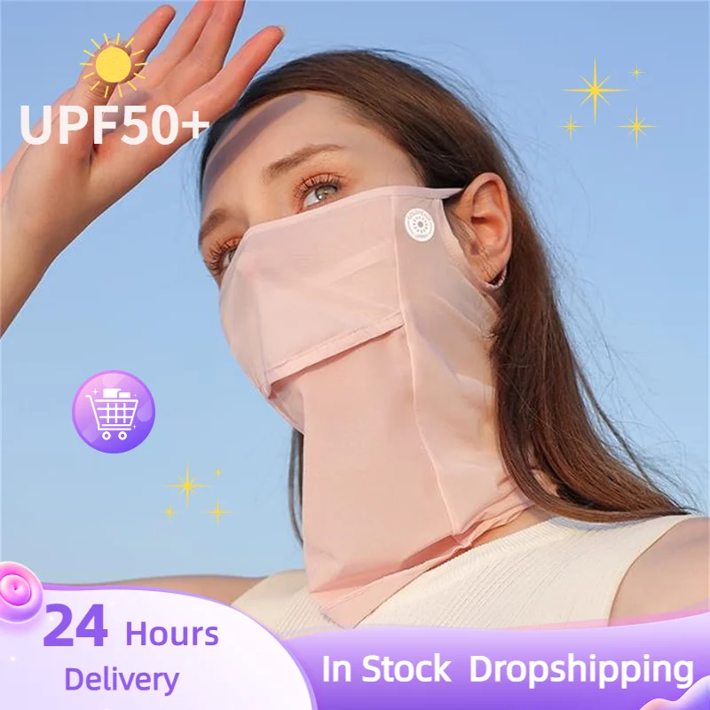 2022 Outdoor Sun Shade Sunscreen mask Fishing Riding Lightweight Breathable anti-ultraviolet and neck protection driving mask