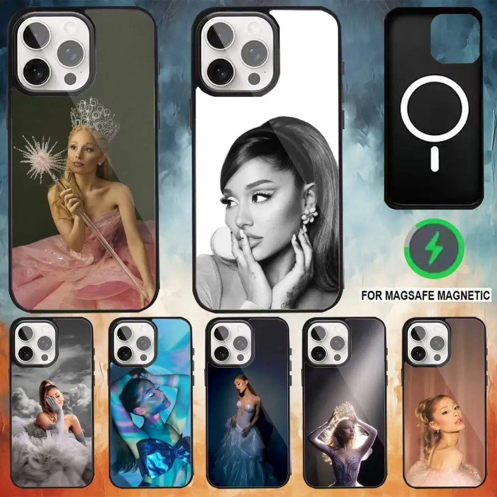 

A-Ariana Grande Phone Case For iPhone17,16,15,14,13,12,11 Plus,Pro Max Magnetic Magsafe Wireless Charging