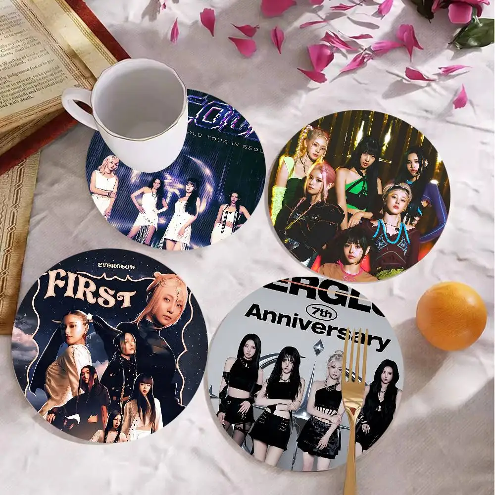 Female singing group E-EVERGLOW-W Coaster Wooden Drink Tray Suitable for Restaurants and Coffee Shops Easy To Wash and Clean