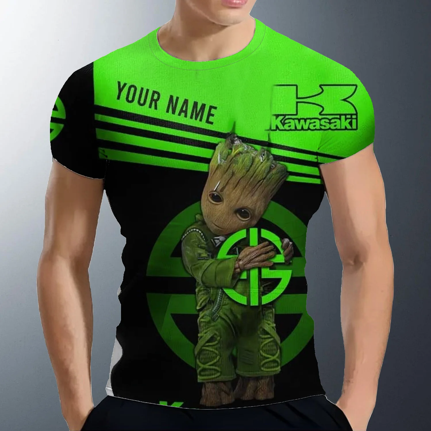 

2025 Men Women New T-shirt Kawasaki Motorcycle Logo 3D Print Quick Drying Breathable Clothes Men Summer Fashion Casual T-shirts