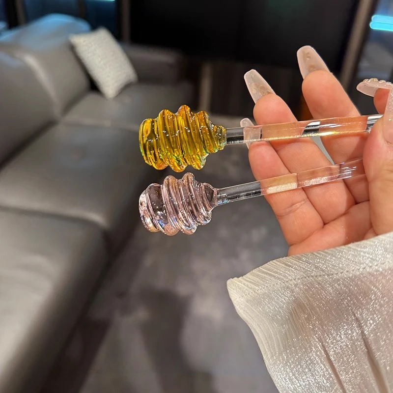 لطيف الزجاج العسل اثارة قضيب العسل ملعقة خاصة الإبداعية مقبض طويل القهوة الفاكهة والمربى اثارة عصا أدوات مطبخ المنزل