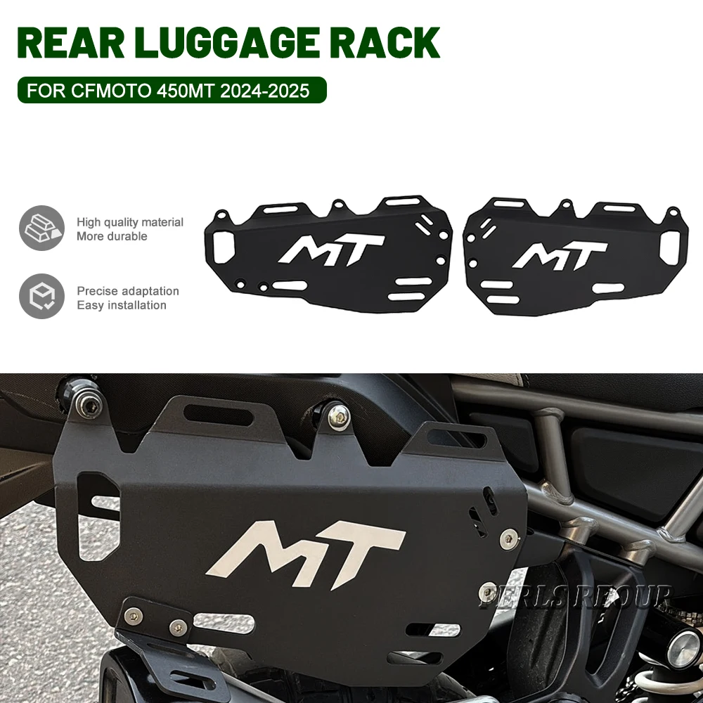 Suitable for CFMOTO 450 MT: Side case mounts, accessories, storage bags, luggage racks, side panels, and bag racks – Black.